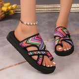 Trendige Karierte Slip-On-Sandalen