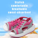 Damen Schnür-Platform Muffin Sandalen