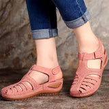 Bohemian Wedge-Sandalen
