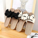 Schmetterlings-Bow Slip-On Sandalen