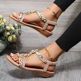 Geflochtene Sandalen mit verstellbarem Riemen