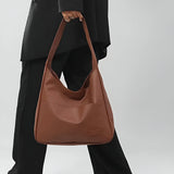 Damen Klassische Alltagsschultertasche aus Leder