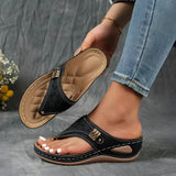 Damen Wedge Heel Sandalen mit Clip-Zehenverschluss