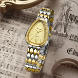 Kristall-Akzent Oval Armband Uhr