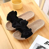 Schmetterlings-Bow Slip-On Sandalen