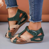 Damen Rundzehen Wedge-Sandalen