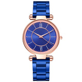 Damen Vielseitige Edelstahl Quarz Uhr