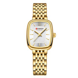 Damen Klassische Quadrat-Zifferblatt Uhr