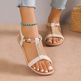 Strass Elastischer Riemen Sommer-Sandalen