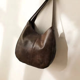 Damen Trendige Vintage-Schultertasche aus Leder