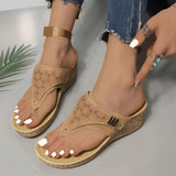 Damen Wedge Heel Sandalen mit Clip-Zehenverschluss