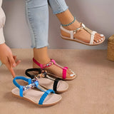 Strass Elastischer Riemen Sommer-Sandalen