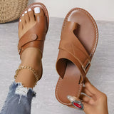 Damen-Sandalen mit verstellbarer Schnalle zum Hineinschlüpfen