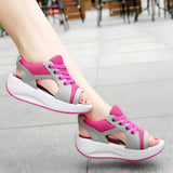 Damen Schnür-Platform Muffin Sandalen
