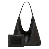 Damen Klassische Leder-Schulter-Tote-Bag