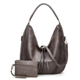 2-teiliges Set: Damen-Shopper & Crossbody-Tasche aus Leder
