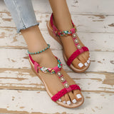 Strass Elastischer Riemen Sommer-Sandalen