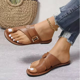 Damen-Sandalen mit verstellbarer Schnalle zum Hineinschlüpfen