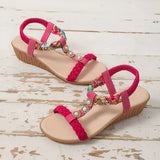 Strass Elastischer Riemen Sommer-Sandalen