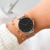 Damen Stylische Mesh Armband Uhr