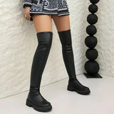 Damen Überknie-Stretch-Stiefel