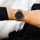Damen Stylische Mesh Armband Uhr