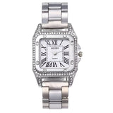 Damen Quadrat & Verstellbares Armband Quarz Uhr