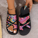 Trendige Karierte Slip-On-Sandalen