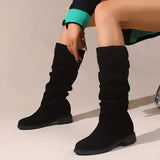 Damen Mid-Calf Slip-On Stiefel