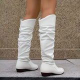 Damen Kniehohe Lederstiefel