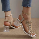 Rhinestone-verzierte High Heel Sandalen für Damen
