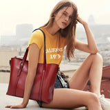 Damen Vintage-Schultertasche aus Leder