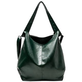 Vintage Schulter-Tote-Handtasche aus weichem PU-Leder