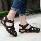 Bohemian Wedge-Sandalen