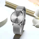 Damen Stylische Gold Quarz Uhr
