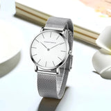 Damen Stylische Gold Quarz Uhr