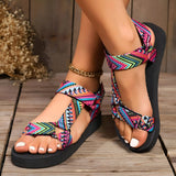 Bunte Sommer-Flachsandalen für Damen