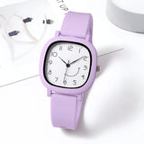 Damen Bunte Silikonarmband Quarz Uhr