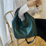Damen Große Schultertasche aus weichem Leder