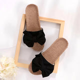 Schmetterlings-Bow Slip-On Sandalen
