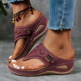 Damen Wedge Heel Sandalen mit Clip-Zehenverschluss