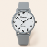 Damen Minimalistische Quarz Uhr mit Silikonarmband