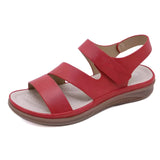 Keilsandalen mit verstellbarem Riemen und Fußgewölbeunterstützung