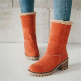 Warme Winter-Schnneestiefel mit Wollfutter