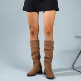 Damen Mid-Calf Slip-On Stiefel
