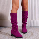 Damen Mid-Calf Slip-On Stiefel