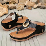 Damen Sommer Keil-Plattform Sandalen