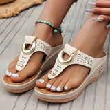 Damen Sommer Keil-Plattform Sandalen