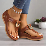 Damen Sommer Keil-Plattform Sandalen