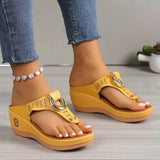 Damen Sommer Keil-Plattform Sandalen